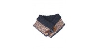 Leopard-print suede scarf